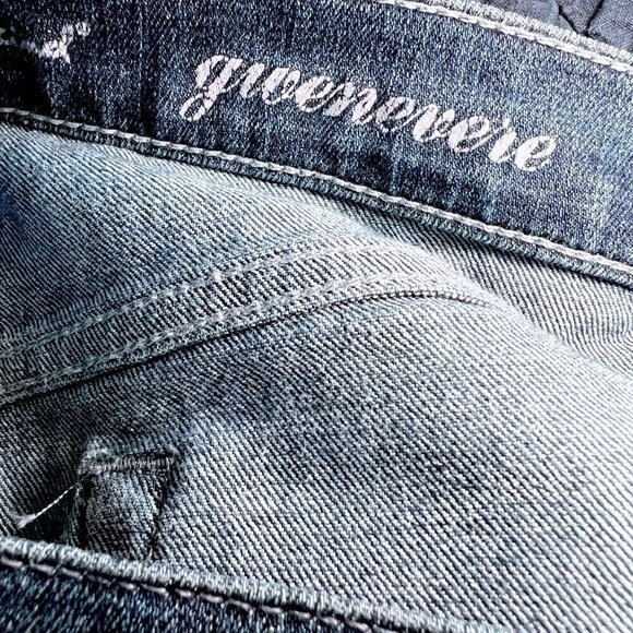 7 FOR ALL MANKIND Gwenevere Ankle Skinny Mid Rise Medium Wash Denim Jeans 28 - Picture 7 of 7